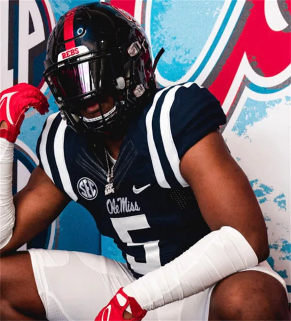 Ole Miss Rebels #5 Kam Franklin Navy College Football Game Jersey
