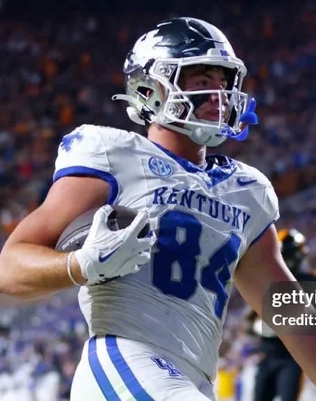 Kentucky Wildcats #84 Josh Kattus 2025 White Football Game Jersey