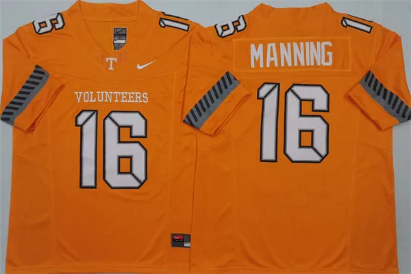 Mens Tennessee Volunteers #16 Peyton Manning 2025 VOLUNTEER SPIRIT Orange Alternate Football Limited Jersey