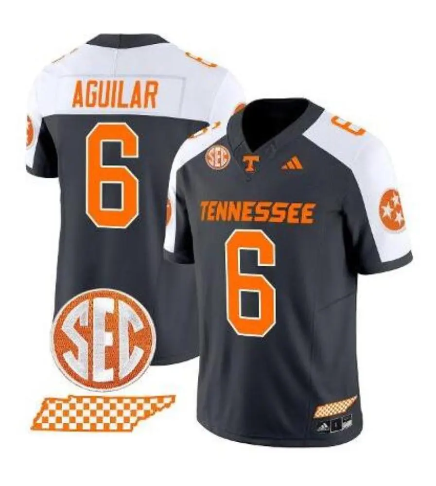 Tennessee Volunteers #6 Joey Aguilar Black White F.U.S.E. Limited Football Jersey