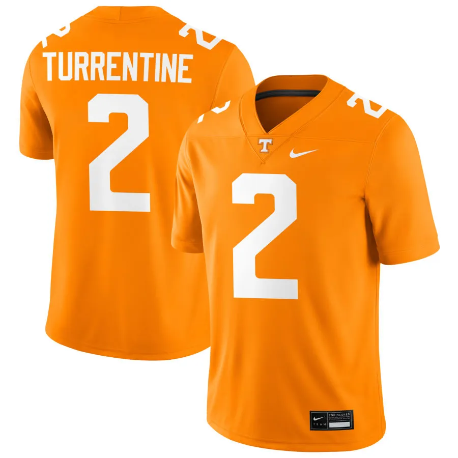 Tennessee Volunteers #2 Andre Turrentine Orange College Football Game Jersey