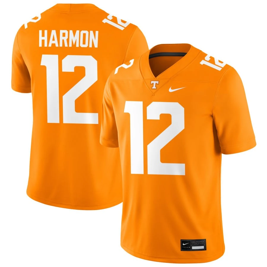 Tennessee Volunteers #12 Jaedon Harmon Orange College Football Game Jersey