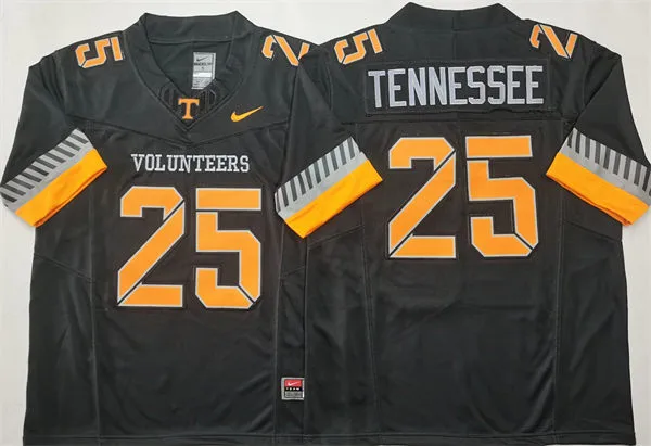 Tennessee Volunteers Custom 2025 VOLUNTEER SPIRIT Anthracite Alternate Football Game Jersey