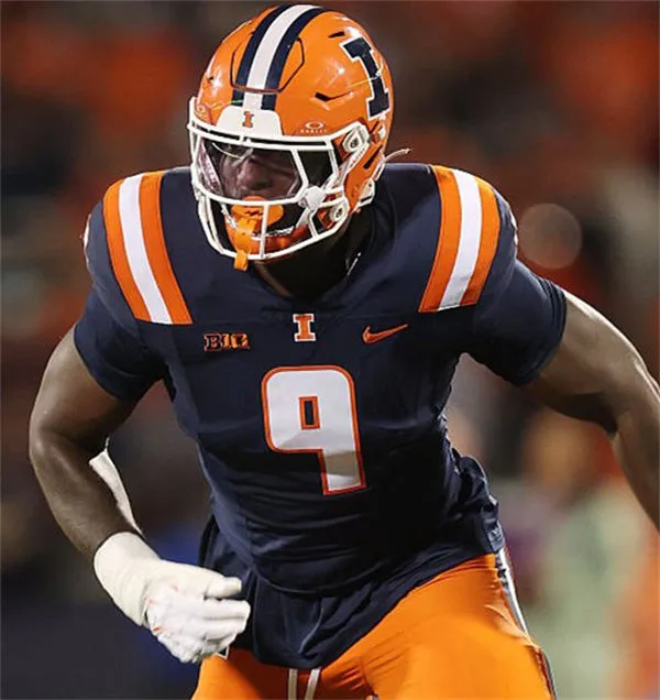 Illinois Fighting Illini #9 LEON LOWERY 2025 Navy Football Game Jersey Illinois Fighting Illini #9 LEON LOWERY 2025 Navy Football Game Jersey