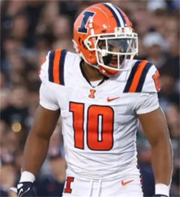 Illinois Fighting Illini #10 MILES SCOTT 2025 White Football Game Jersey