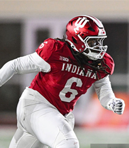 Indiana Hoosiers #6 Mikail Kamara Crimson Indiana College Football Jersey