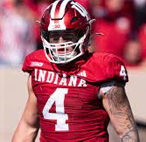 Indiana Hoosiers #4 Aiden Fisher Crimson Indiana College Football Jersey