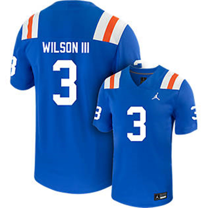 Florida Gators #3 Eugene Wilson III Royal Retro 1960's Football Jersey