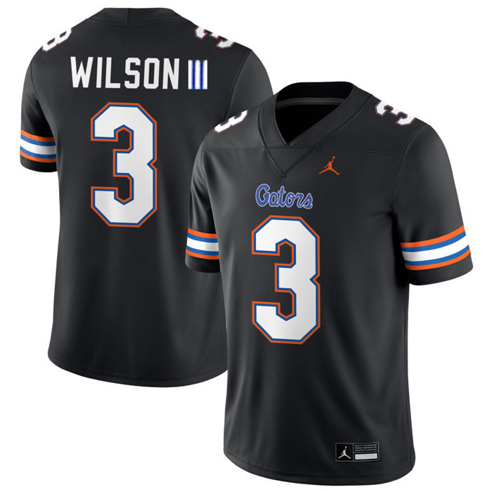Florida Gators #3 Eugene Wilson III Black 2025 Football Game Jersey