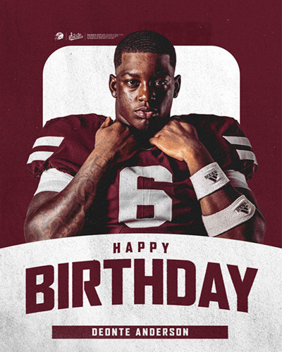 Mississippi State Bulldogs  #6 Deonte Anderson  2025 Maroon Football Game Jersey