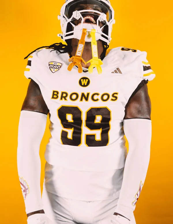 Western Michigan Broncos Custom 2025 White Football Game Jersey
