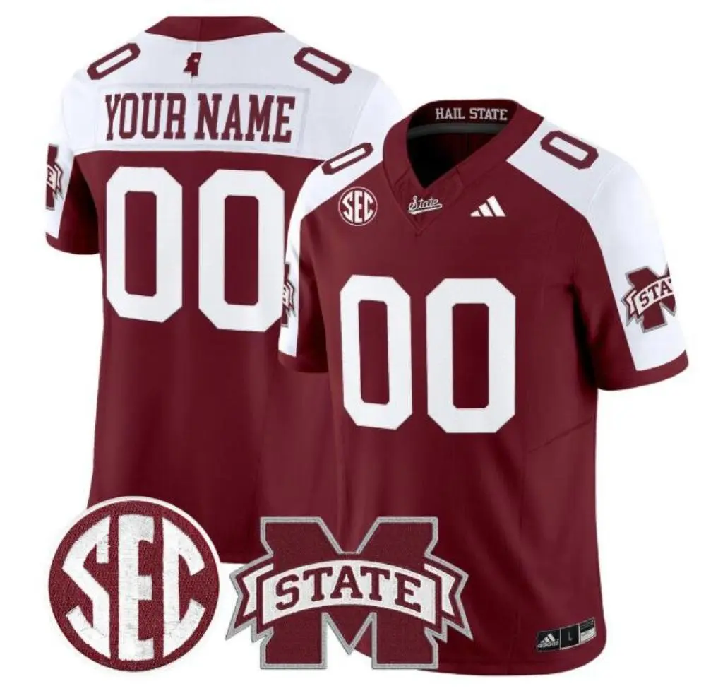 Mississippi State Bulldogs Custom Maroon White Gratitude Limited Football Jersey