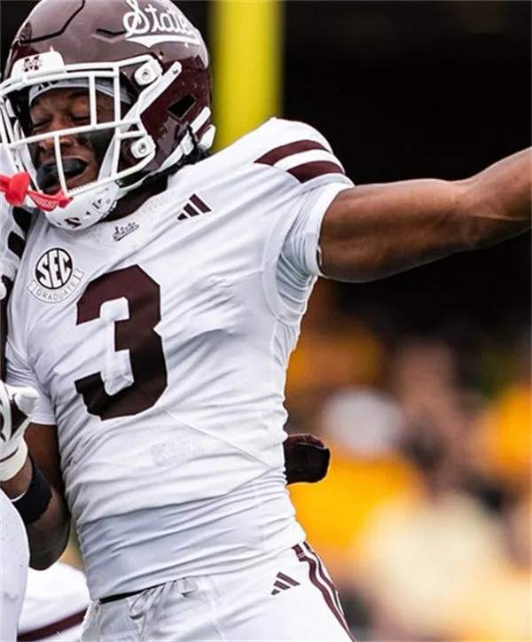 Mississippi State Bulldogs #3 Anthony Evans III 2025 White Football Game Jersey