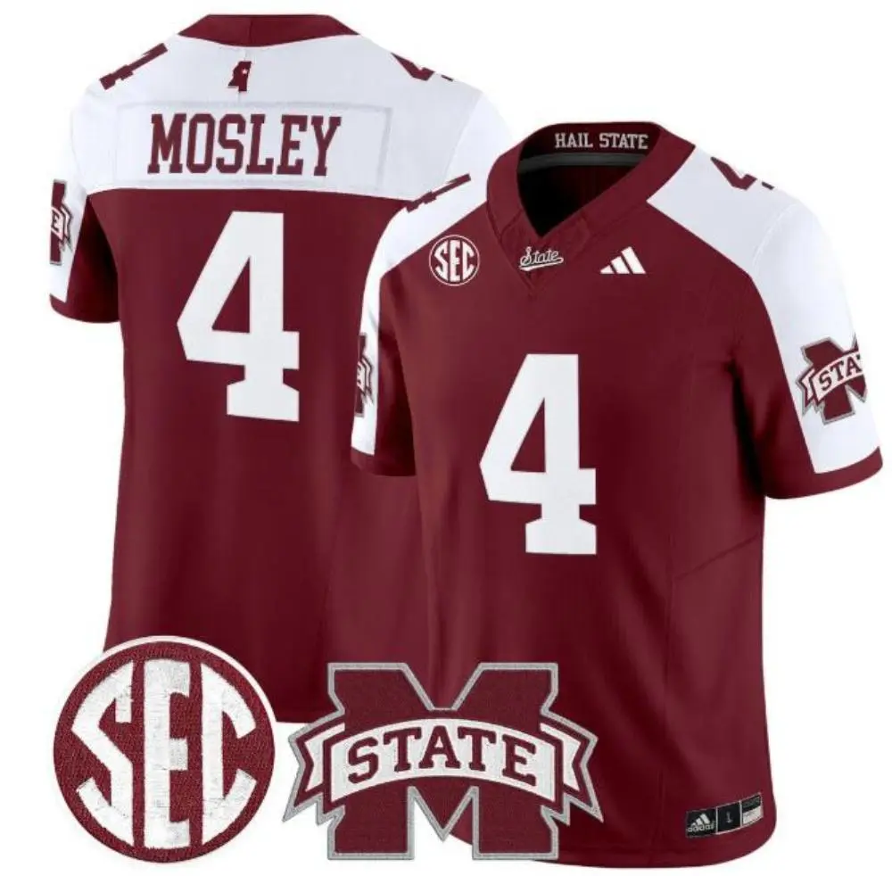 Mississippi State Bulldogs #4 Jordan Mosley  Maroon White Gratitude Limited Football Jersey