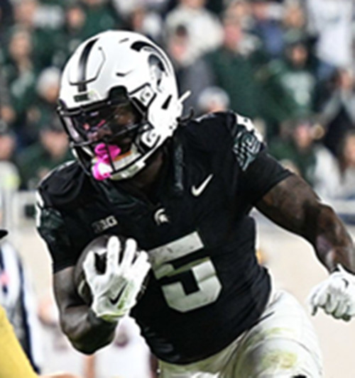 Michigan State Spartans #5 Makhi Frazier 2025 Black Football Game Jersey