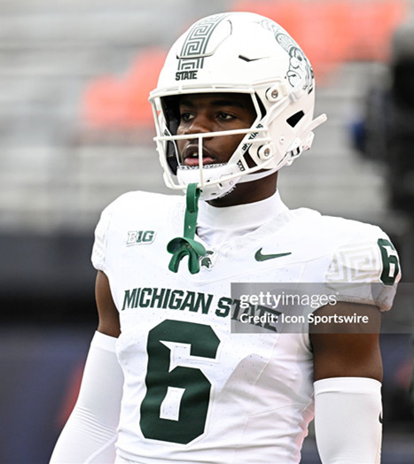 Michigan State Spartans #6 Nick Marsh 2025 White Football Game Jersey