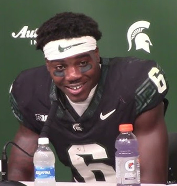 Michigan State Spartans #6 Nick Marsh 2025 Black Football Game Jersey