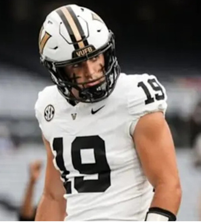 Vanderbilt Commodores #19 Blaze Berlowitz White Black Football Jersey