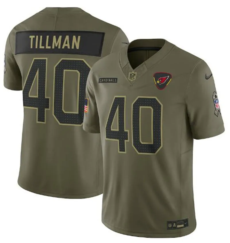 Mens Arizona Cardinals #40 Pat Tillman Nike 2025 Salute to Service Retired Limited Jersey - Olive