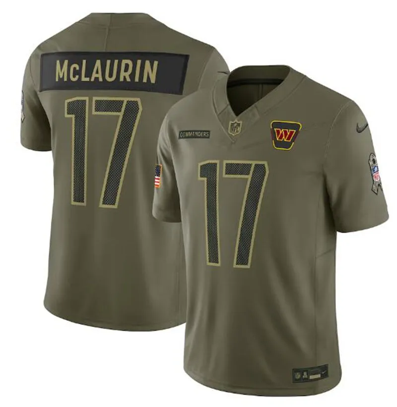 Mens Washington Commanders #17 Terry McLaurin Nike 2025 Salute to Service Limited Jersey - Olive