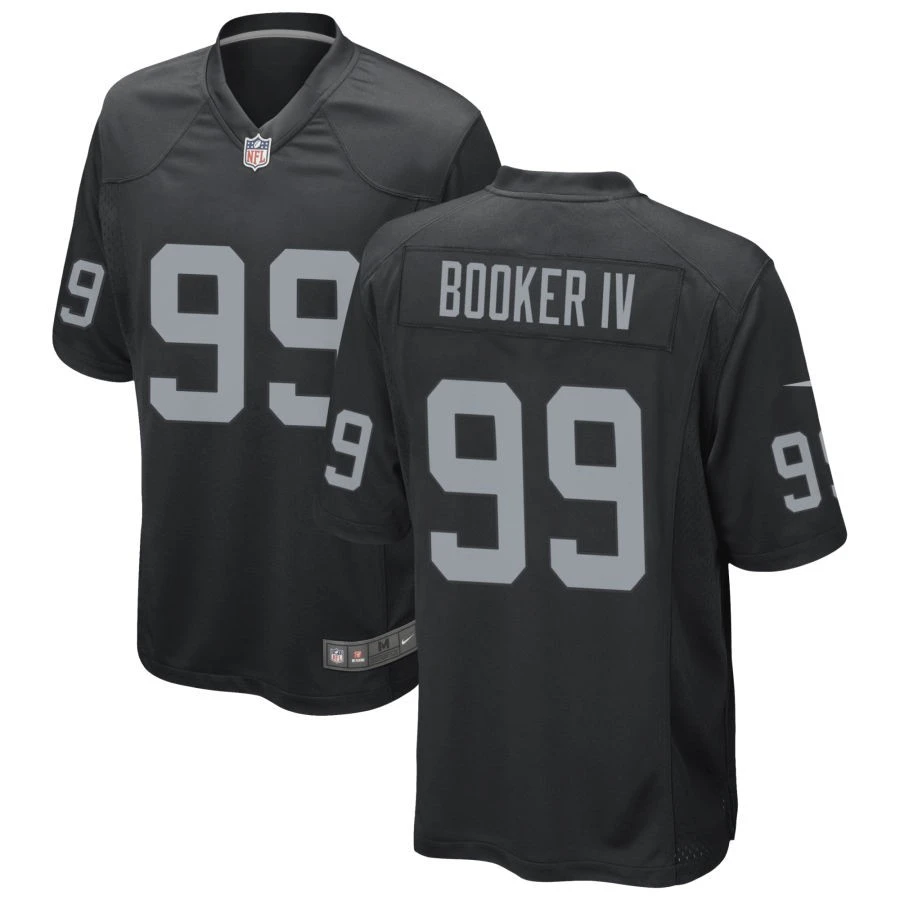Men's Las Vegas Raiders #99 Thomas Booker IV Nike Black Vapor F.U.S.E. Limited Player Jersey