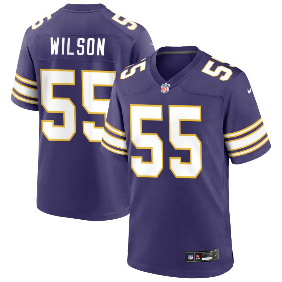 Men's Minnesota Vikings #55 Eric Wilson Nike Purple Classic F.U.S.E. Limited Jersey