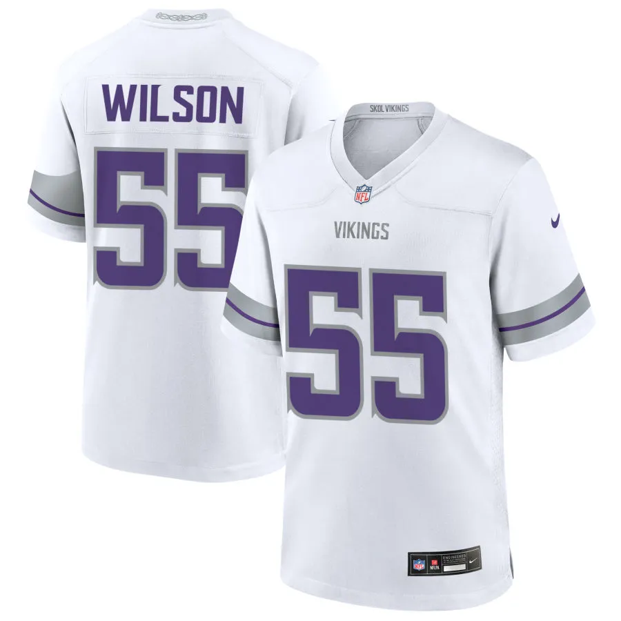 Men's Minnesota Vikings #55 Eric Wilson Nike White Alternate Vapor F.U.S.E. Winter Warrior Limited Jersey