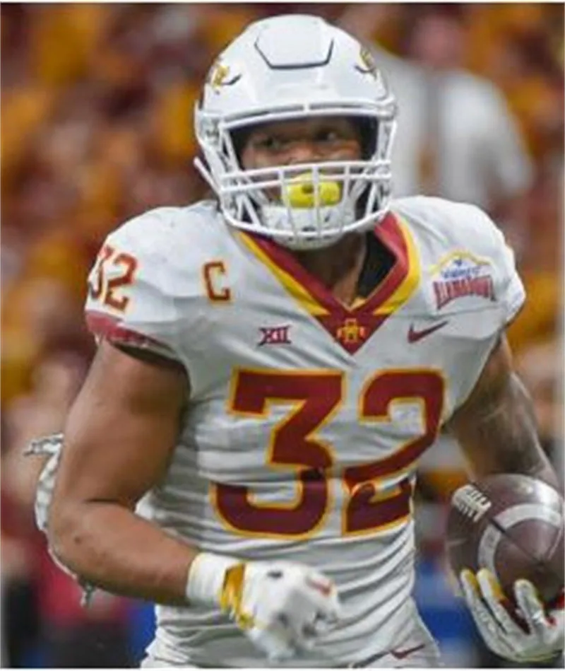 Iowa State Cyclones #32 David Montgomery Nike 2019 White College Football Jersey