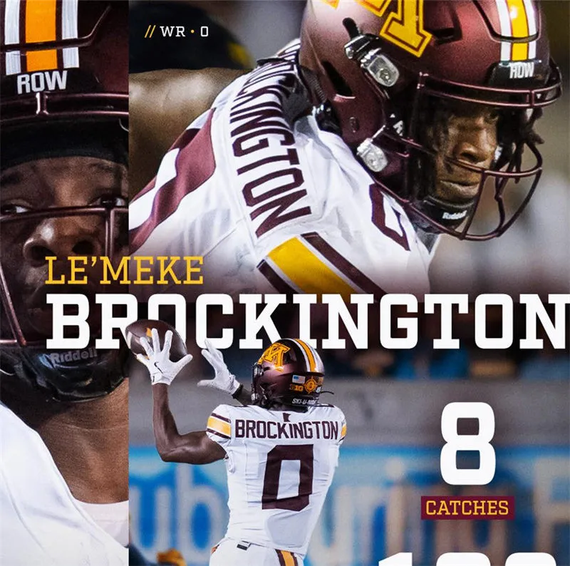 Minnesota Golden Gophers #0 Le'Meke Brockington 2025 White Nike F.U.S.E. limited College Football Game Jersey