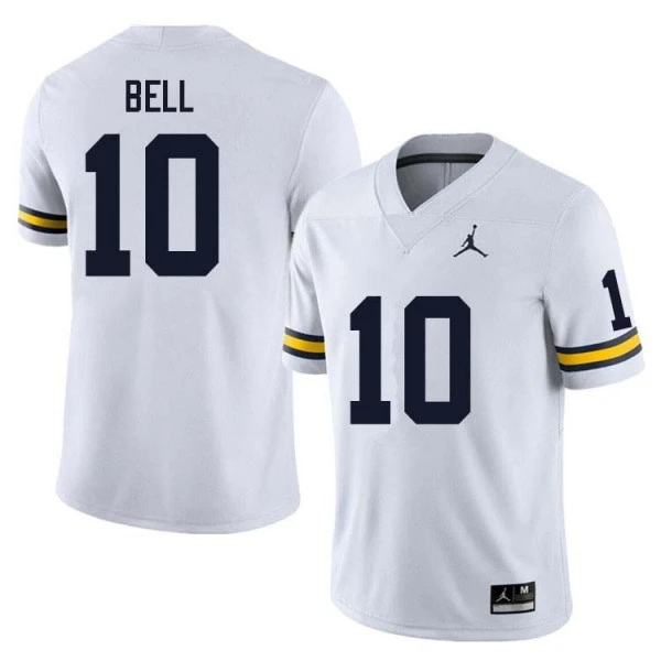 Michigan Wolverines #10 Kendrick Bell 2025 White Football Game Jersey