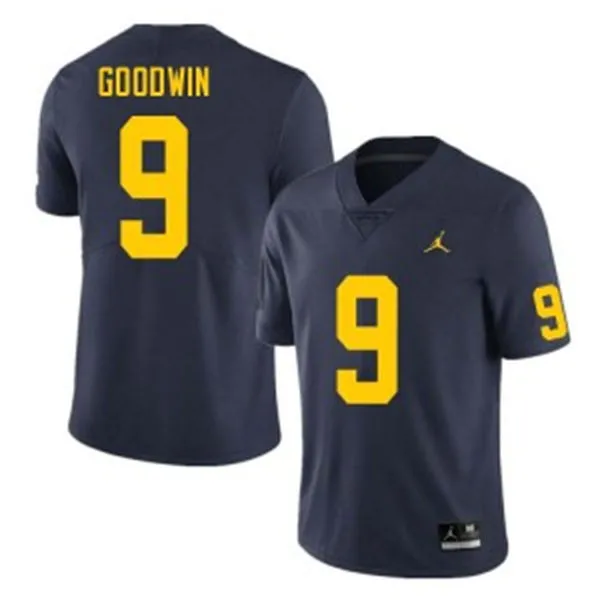 Michigan Wolverines #9 Channing Goodwin 2025 Navy Football Game Jersey