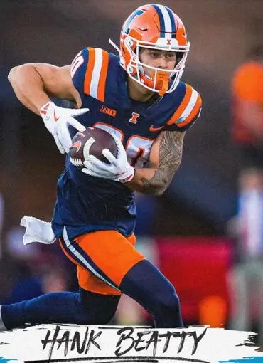 Illinois Fighting Illini #80 Hank Beatty 2025 Navy Football Game Jersey