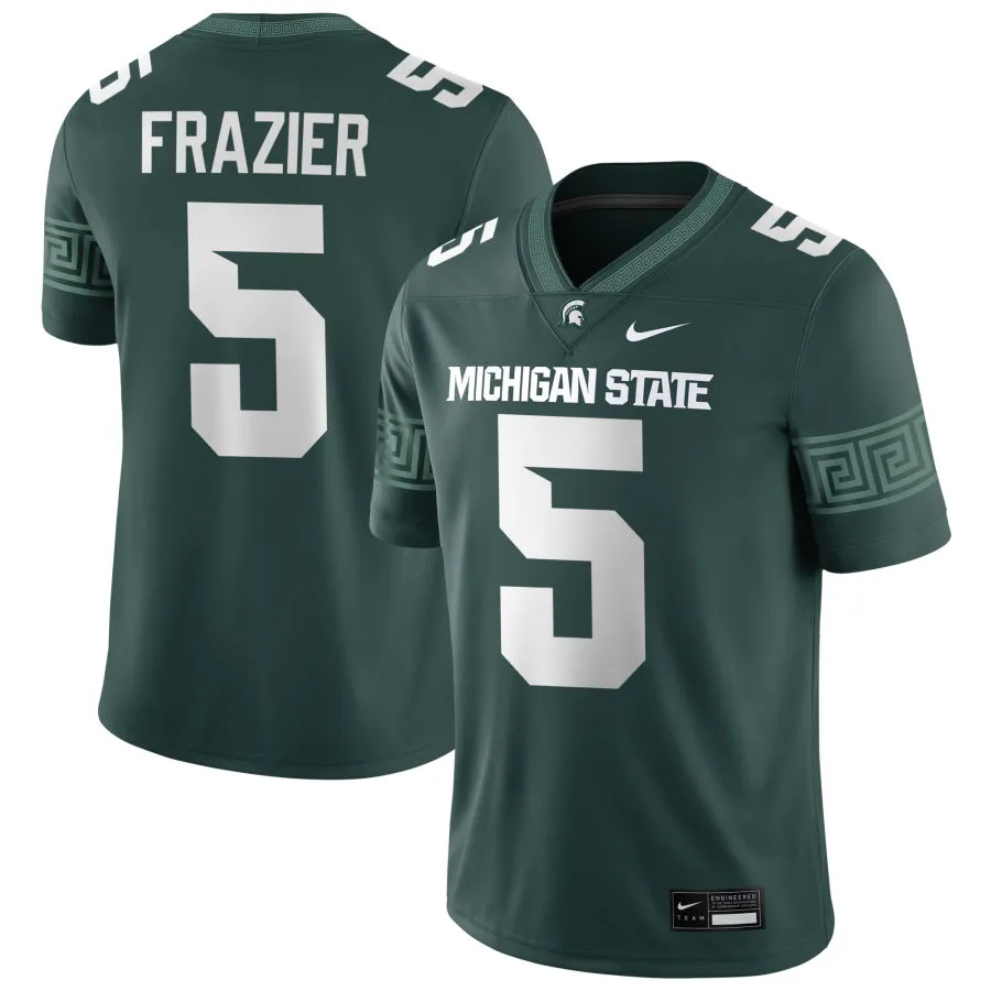 Michigan State Spartans #5 Makhi Frazier 2025 Green Football Game Jersey