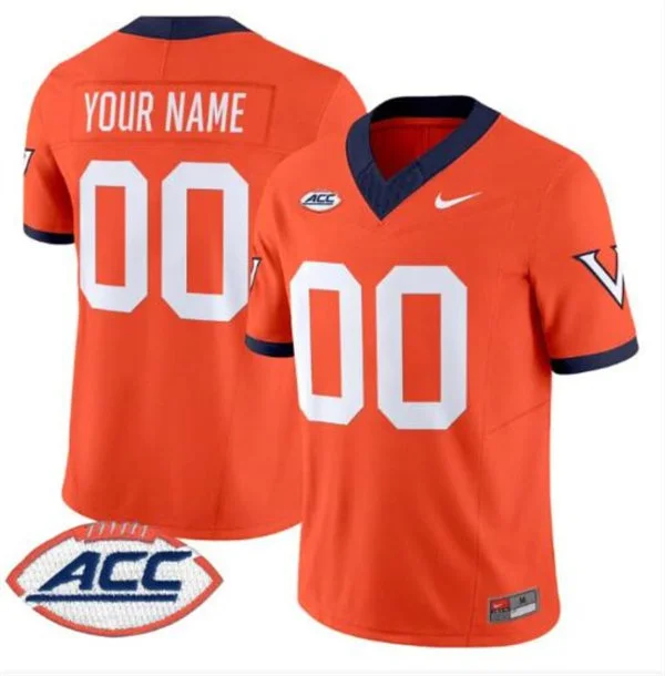 Virginia Cavaliers  Custom Orange 1995 Throwback Football Jersey