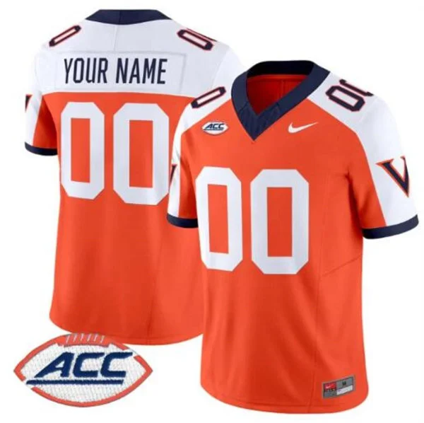 Virginia Cavaliers  Custom Orange White Gratitude Limited Football Jersey