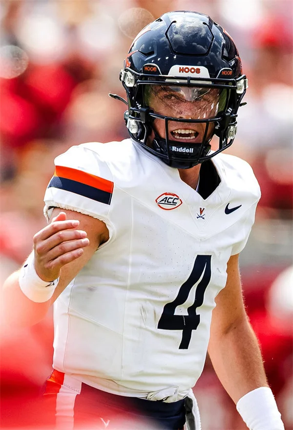 Virginia Cavaliers #4 Chandler Morris White 2025 Football Game Jersey