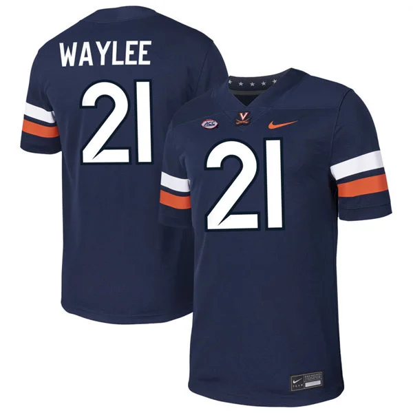 Virginia Cavaliers #21 Harrison Waylee Navy 2025 Football Game Jersey