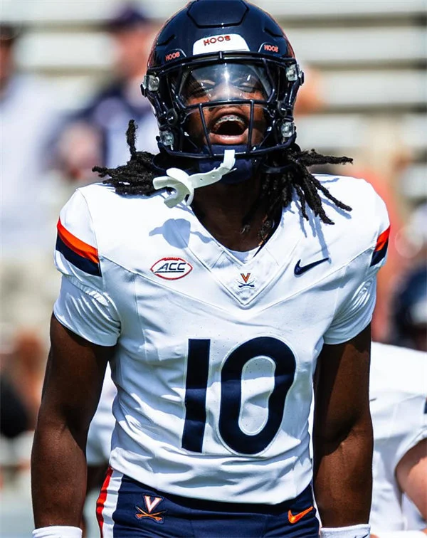 Virginia Cavaliers #10 Daniel Kaelin White 2025 Football Game Jersey