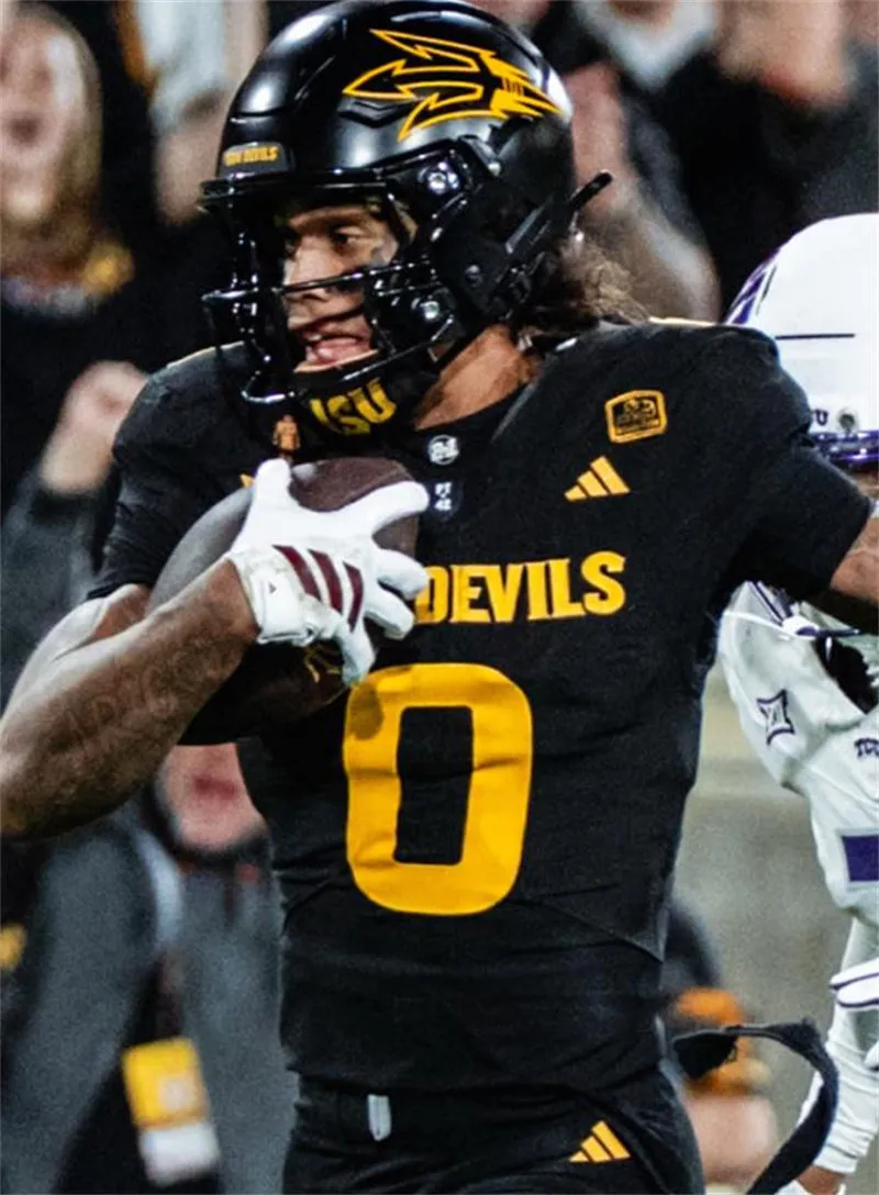Arizona State Sun Devils #0 Jordyn Tyson 2025 XII Black Sun Devils Football Game Jersey