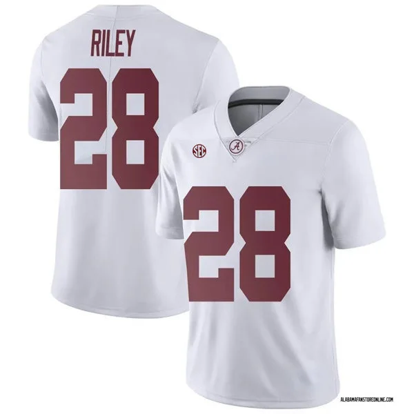 Alabama Crimson Tide #28 Kevin Riley White College Football Game Jersey