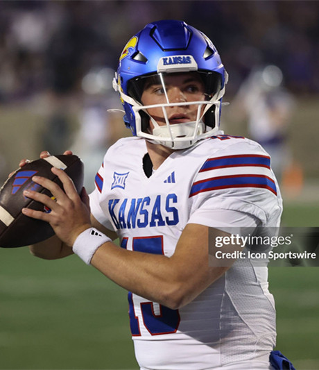 Kansas Jayhawks 15 Cole Ballard  Adidas 2025 White  Football Game Jersey