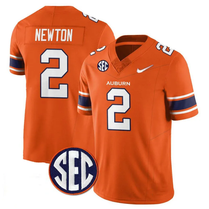 Auburn Tigers #2 Cam Newton Nike 2025 Orange Football Game Jersey