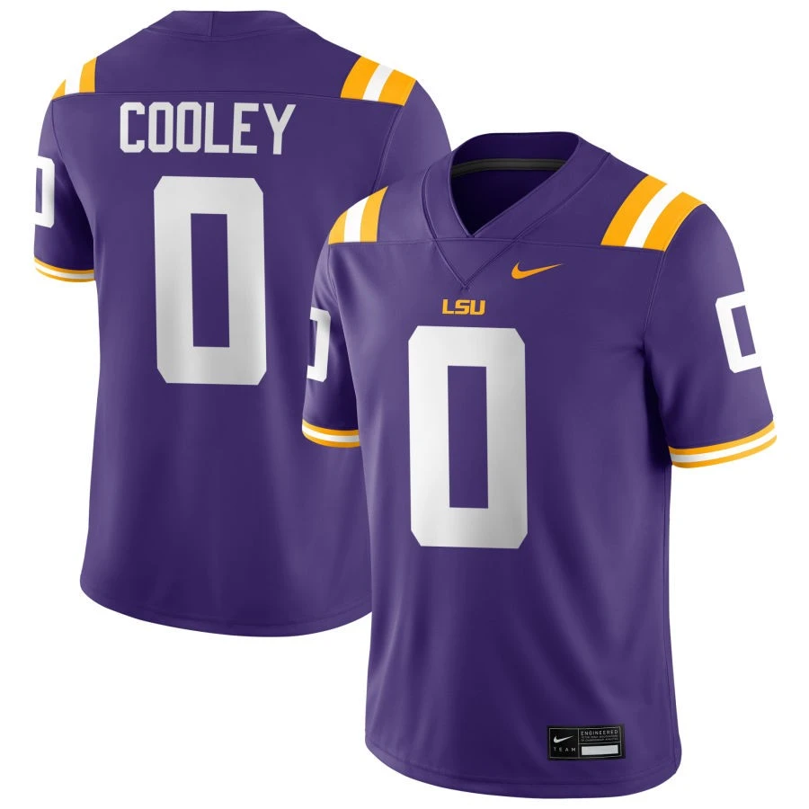 LSU Tigers #0 TAMARCUS COOLEY Purple F.U.S.E. Limited College Football Game Jersey