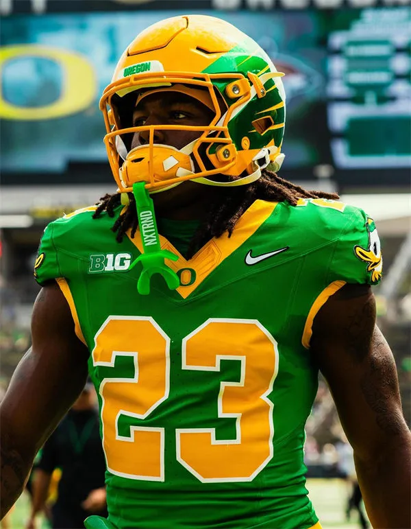 Oregon Ducks #23 DIERRE HILL JR GANG GREEN Retro Football F.U.S.E.Limmited Jersey