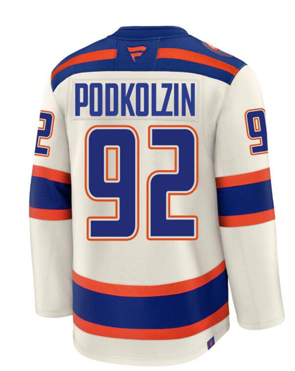 Men's Edmonton Oilers #92 Vasily Podkolzin Cream Alternate Oil Country Jersey