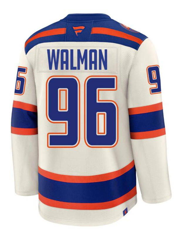 Men's Edmonton Oilers #96 Jake Walman Cream Alternate Oil Country Jersey