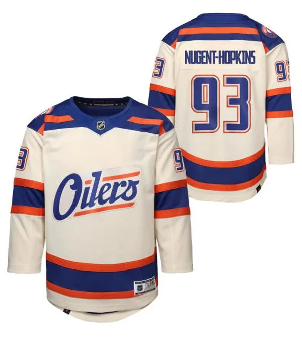 Youth Edmonton Oilers #93 Ryan Nugent-Hopkins Cream Alternate Oil Country Jersey