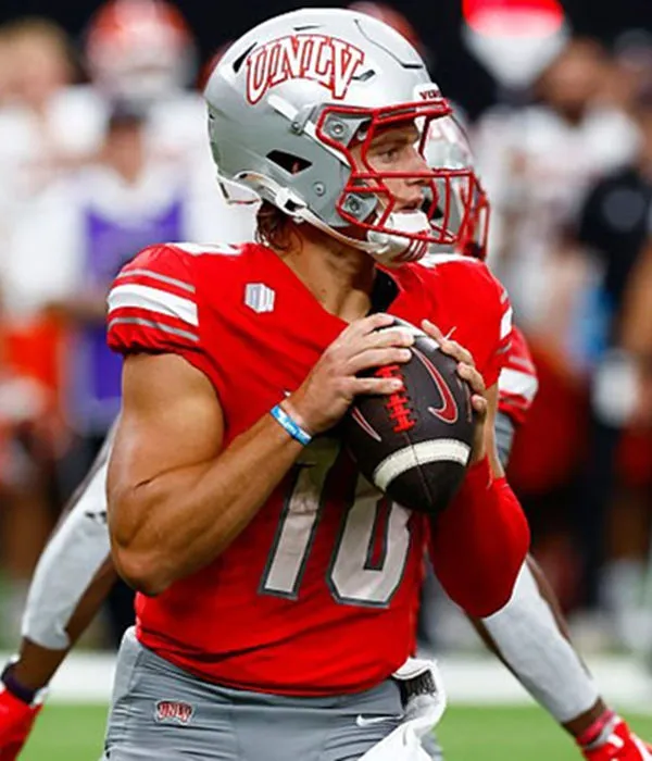 UNLV Runnin' Rebels #10 Anthony Colandrea Nike 2025 Red Football Game Jersey