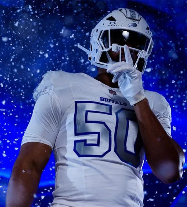 Mens Buffalo Bills #50 Gregory Rousseau White Nike Vapor F.U.S.E. Limited Rivalry Series Jersey