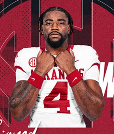 Arkansas Razorbacks #4 Mike Washington Jr. Nike White Football Game Jersey